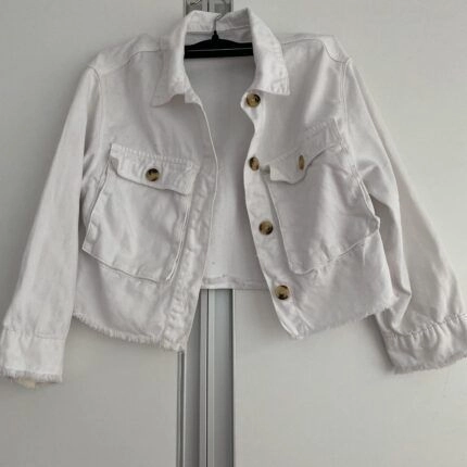 Casaca Zara Kids color Blanca Jean