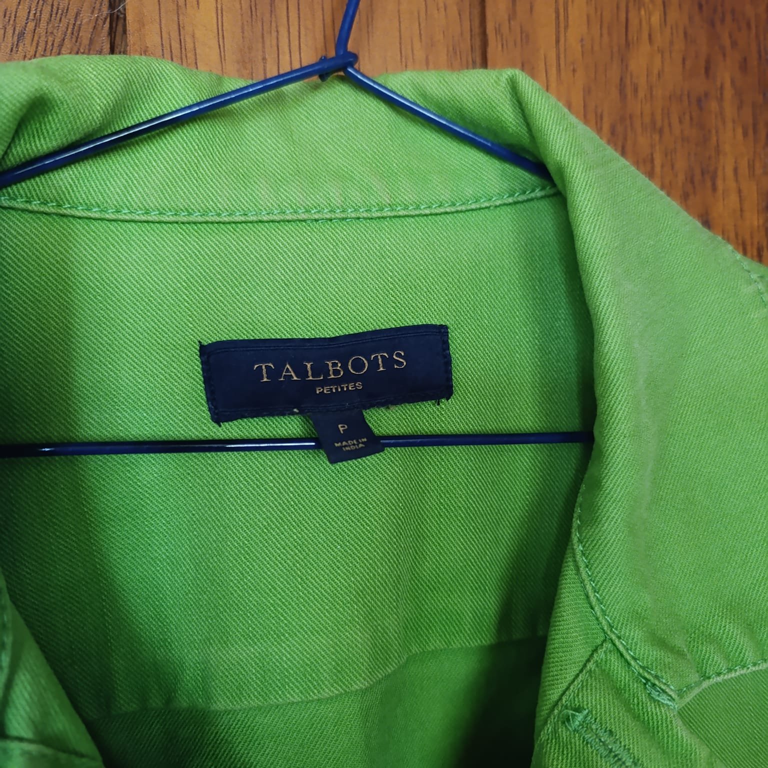 Casaca denim verde Talbots Sweatsy