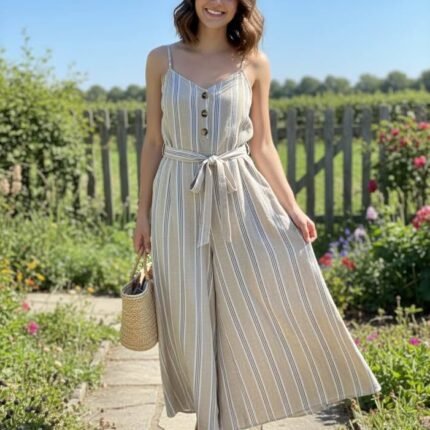 Enterizo a rayas Talla M | Marca Bohem