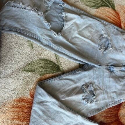 Jean oversize celeste