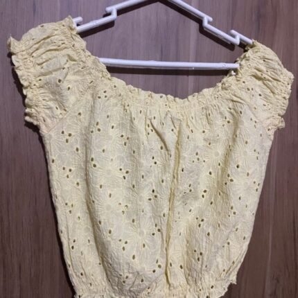 Blusa mujer INDEX off shoulder color amarillo talla S