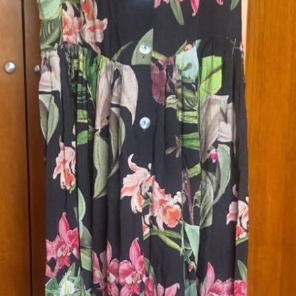 Vestido palazzo floreado manga corta. Marca And Andrea. Talla L