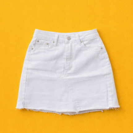 Falda denim blanca INDEX