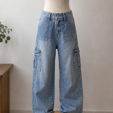 Jean Baggy Azul Claro Talla 28 Usado